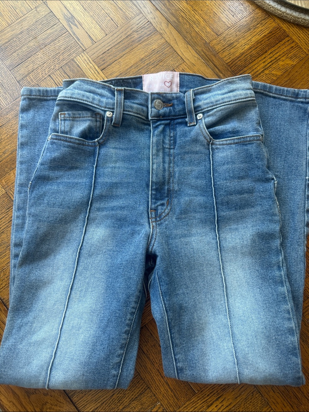 REVICE Women's Skinny Jeans - Faded Blue Wash